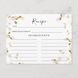 Wildbloemen Wedding, Boho Floral Recipe Card Briefkaart