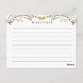 Wildbloemen Wedding, Boho Floral Recipe Card Briefkaart (Achterkant)