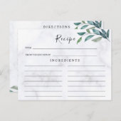 Wildbloemen Wedding, Boho Recipe Card Briefkaart (Voorkant / Achterkant)