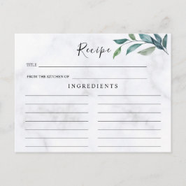 Wildbloemen Wedding, Boho Recipe Card Briefkaart