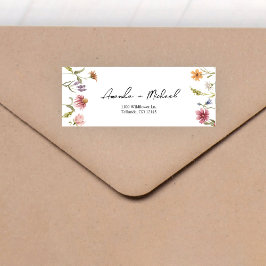 Wildbloemen Weduwlabel retouradres Etiket