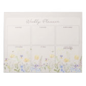 Wildbloemen, wekelijkse bloemplanner notitieblok (Voorkant)