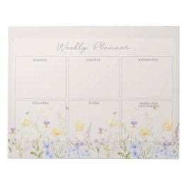 Wildbloemen, wekelijkse bloemplanner notitieblok