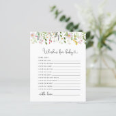 Wildbloemen wenst baby (Staand voorkant)