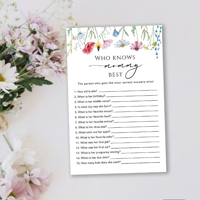 Wildbloemen Wie kent mama beste spel (Creator heeft geüpload)