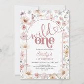 Wildbloemen Wild Een 1e verjaardag Kaart (Voorkant)