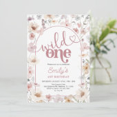 Wildbloemen Wild Een 1e verjaardag Kaart (Staand voorkant)