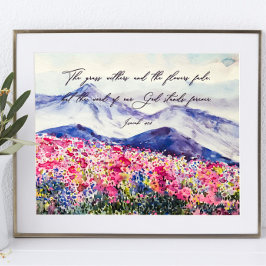 Wildbloemen, woorden van God staan Perfect Poster