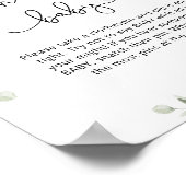 Wildbloemen Zeg geen baby shower game Poster (Hoek)