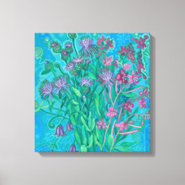 Wildbloemen Zomer Bloemen Boeket Bloemen Schilderi Canvas Afdruk