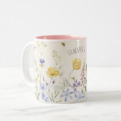 Wildbloemen, Zomergelukzaligheid Tweekleurige Koffiemok (Voorkant links)