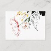 Wildbloemen Zwarte bruiloft - Gegevens Informatiekaartje (Achterkant)