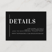 Wildbloemen Zwarte bruiloft - Gegevens Informatiekaartje (Voorkant)