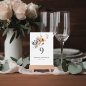 Wildbloementabelnummers elegante typografie
