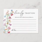 Wildbloemfamilie Tradities Informatiekaartje (Voorkant)