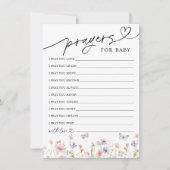 Wildbloemgebeden en wensen voor Baby Kaart (Voorkant)