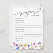 Wildbloemgebeden en wensen voor Baby Kaart (Voorkant)