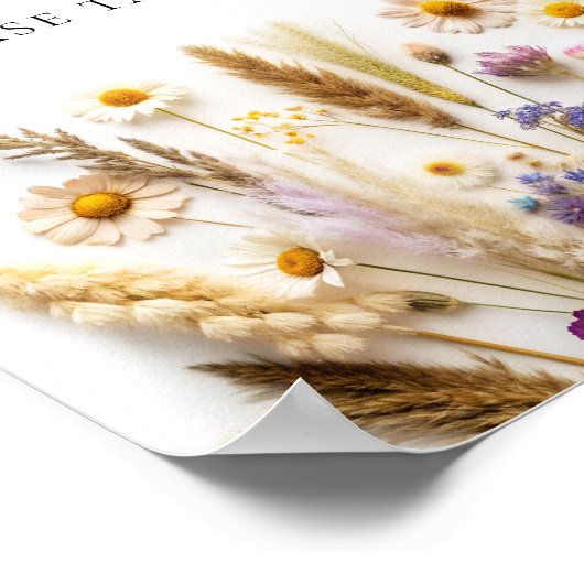 Wildbloemgunsten neem er alsjeblieft een poster (Hoek)