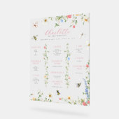 Wildbloemhommel | 1e Verjaardag mijlpaal Acryl Bord (Hoek)