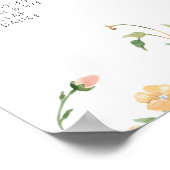 Wildbloemhommel | 1e Verjaardag mijlpaal Poster (Hoek)