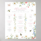 Wildbloemhommel | 1e Verjaardag mijlpaal Poster (Voorkant)