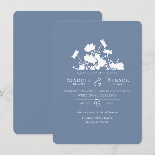 Wildbloeminkt Korenbloem Blauw Kaart (Voorkant / Achterkant)