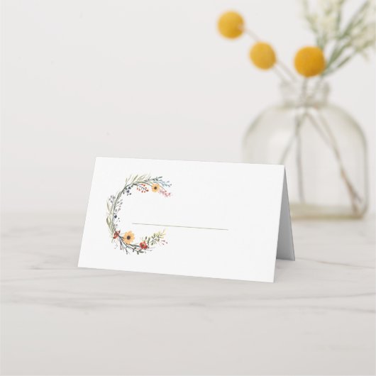 Wildbloemkransnaam Plaatskaartje (Voorkant)