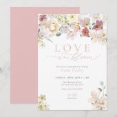 Wildbloemliefde in bloei bruids douche uitnodiging (Voorkant / Achterkant)