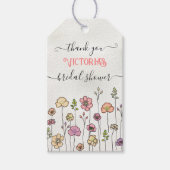 Wildbloemliefde in bloei Vrijgezellenfeest Cadeaulabel (Voorkant)