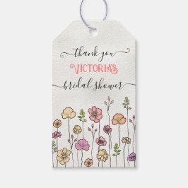 Wildbloemliefde in bloei Vrijgezellenfeest Cadeaulabel