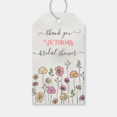 Wildbloemliefde in bloei Vrijgezellenfeest Cadeaulabel (Achterkant)