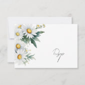 Wildbloemmadeliefjes rsvp met maaltijdkeuzes (Achterkant)