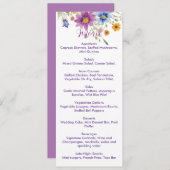 Wildbloemmenukaart Menu (Voorkant / Achterkant)