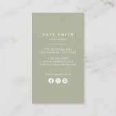 Wildbloemmonogram F Visitekaartje (Achterkant)