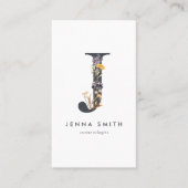 Wildbloemmonogram J Visitekaartje (Voorkant)