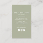 Wildbloemmonogram M Visitekaartje (Achterkant)