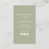 Wildbloemmonogram O Visitekaartje (Achterkant)