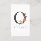 Wildbloemmonogram O Visitekaartje (Voorkant)