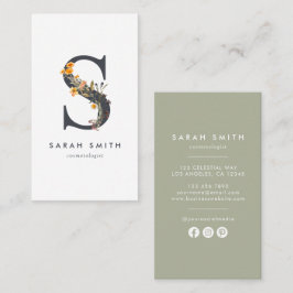 Wildbloemmonogram S Visitekaartje