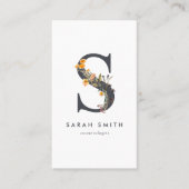 Wildbloemmonogram S Visitekaartje (Voorkant)