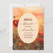 Wildbloempapaver minimalistisch modern vrijgezelle kaart (Voorkant)