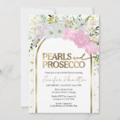 Wildbloemparels en Prosecco Vrijgezellenfeest Kaart (Voorkant)