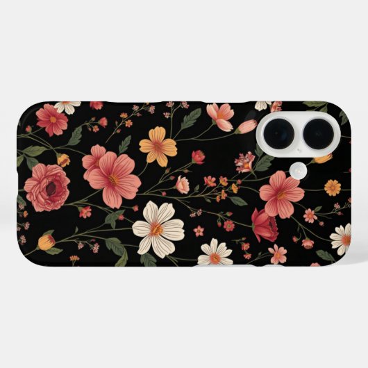 wildbloempatroon Case-Mate iPhone case (Achterkant (horizontaal))