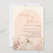 Wildbloemperzik boog pompoen bloom Baby shower Kaart (Voorkant)