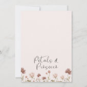 Wildbloempitten en Prosecco-Vrijgezellenfeest Kaart (Achterkant)