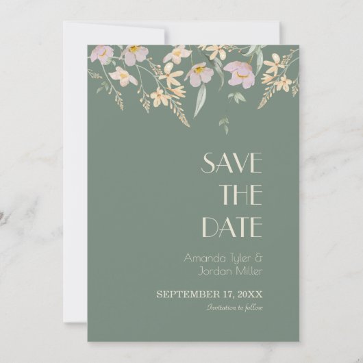 Wildbloempje Deco Wedding Save the Date (Voorkant)