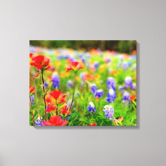 Wildbloemportret op doek canvas afdruk (Voorkant)