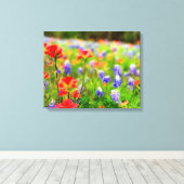 Wildbloemportret op doek canvas afdruk (Insitu (Houten vloer))