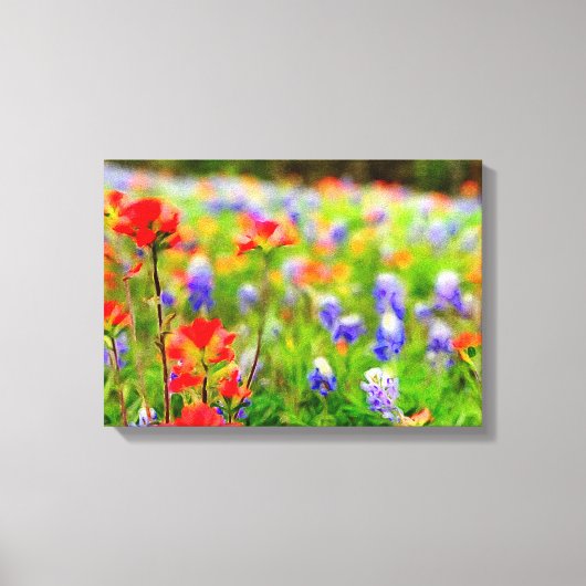 Wildbloemportret op doek canvas afdruk (Voorkant)