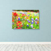 Wildbloemportret op doek canvas afdruk (Insitu (Houten vloer))